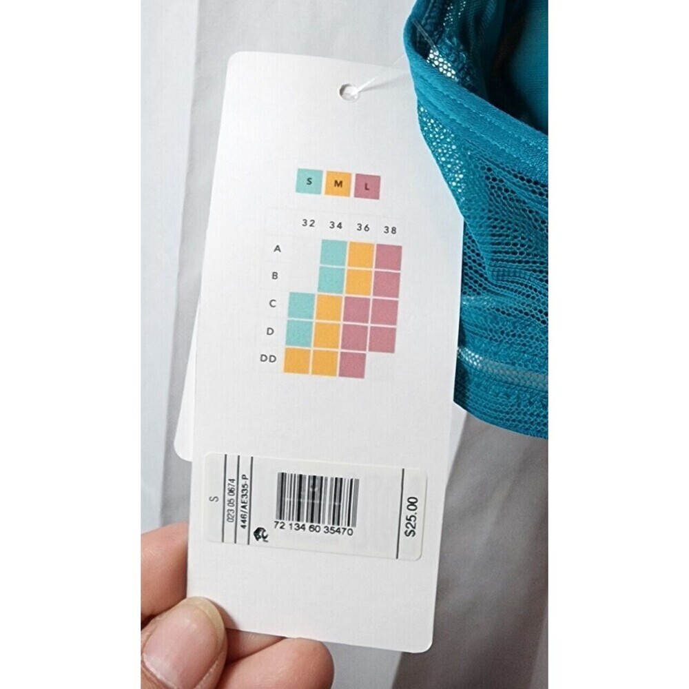 New Lively Women's Multicolor Wireless Semi Sheer Bra Adjustable Straps Size M - Picture 5 of 5
